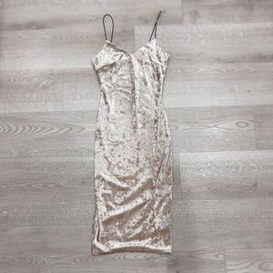Champagne Bodycon Midi Dress